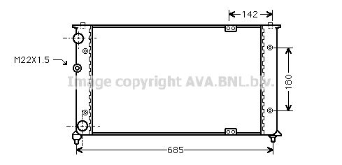 AVA QUALITY COOLING Радиатор, охлаждение двигателя VW2192